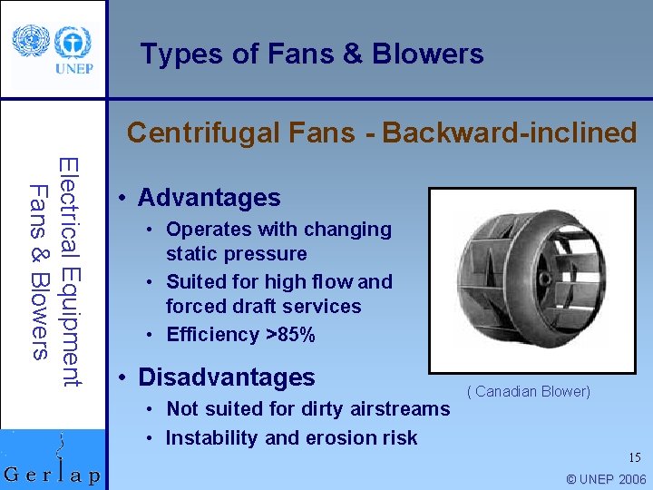Types of Fans & Blowers Centrifugal Fans - Backward-inclined Electrical Equipment Fans & Blowers