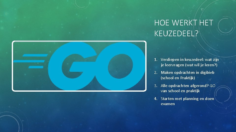 HOE WERKT HET KEUZEDEEL? 1. Verdiepen in keuzedeel: wat zijn je leervragen (wat wil