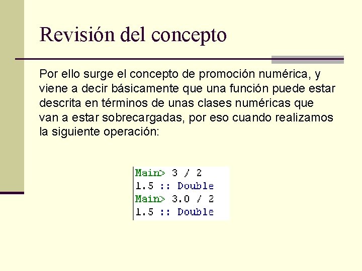 Revisión del concepto Por ello surge el concepto de promoción numérica, y viene a