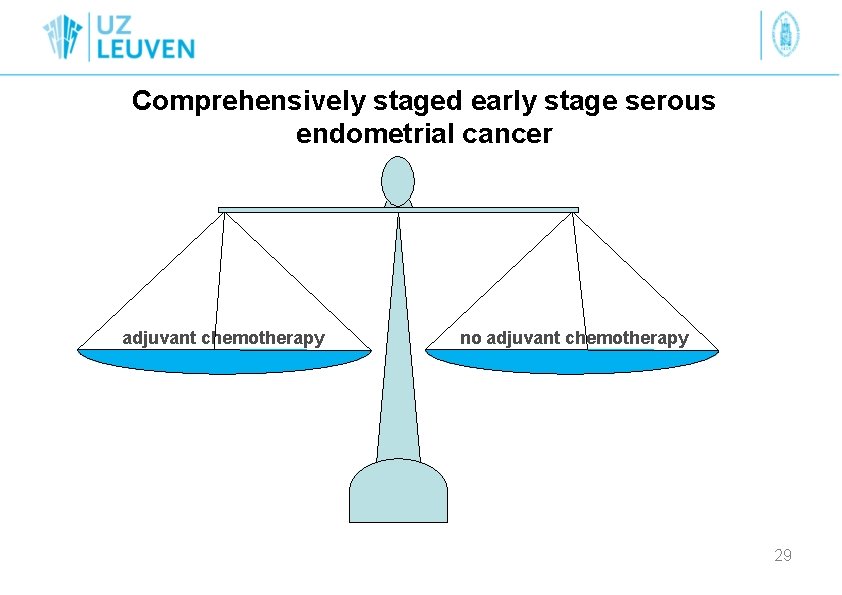 Comprehensively staged early stage serous endometrial cancer adjuvant chemotherapy no adjuvant chemotherapy 29 