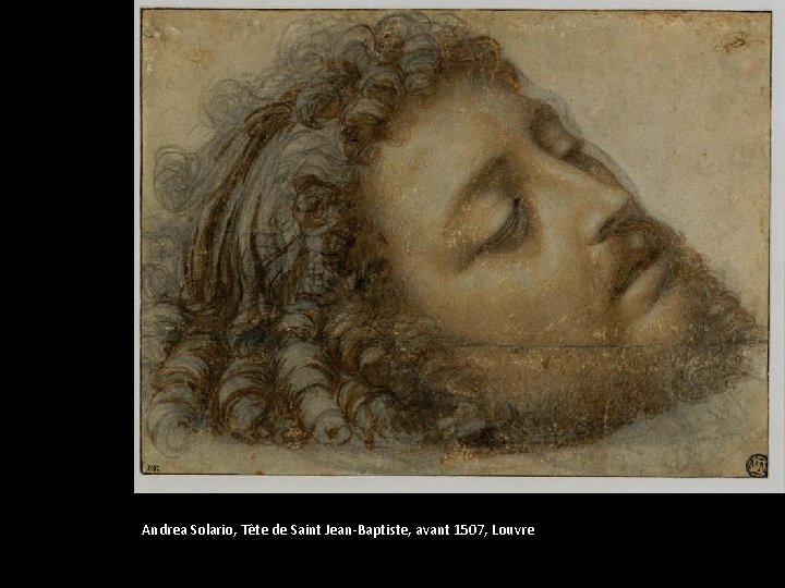 Andrea Solario, Te te de Saint Jean-Baptiste, avant 1507, Louvre 