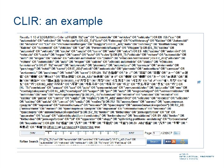 CLIR: an example 