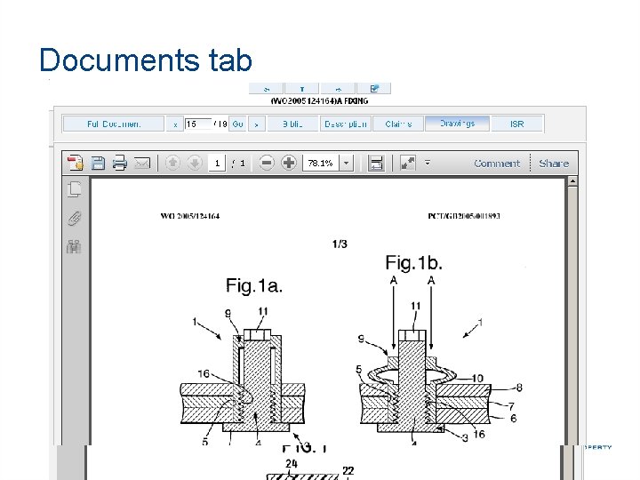 Documents tab 