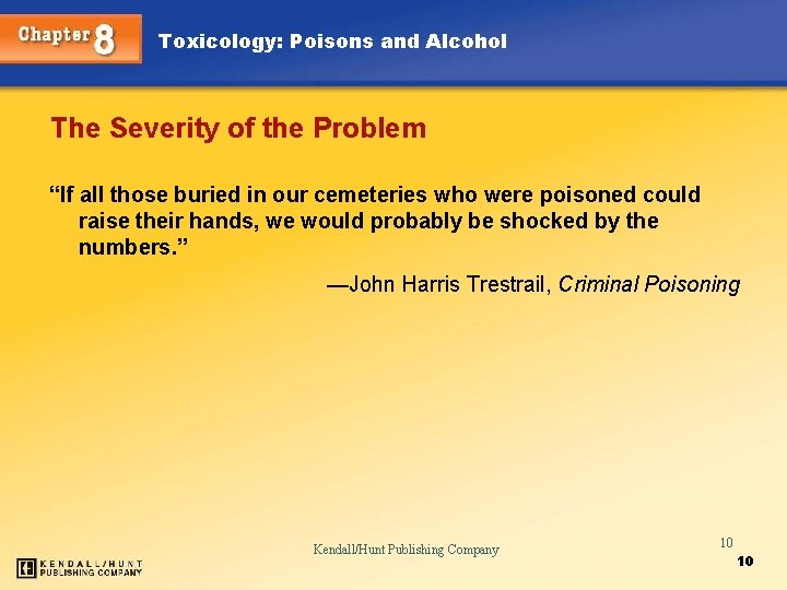 Toxicology: Poisons and Alcohol The Severity of the Problem “If all those buried in