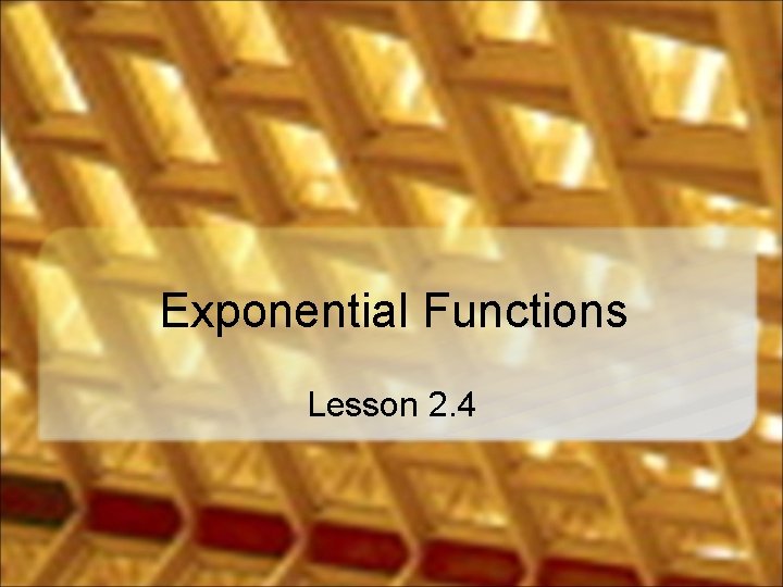 Exponential Functions Control System Exponential Functions Lesson 2 4 Aeronautical Controls Exponential