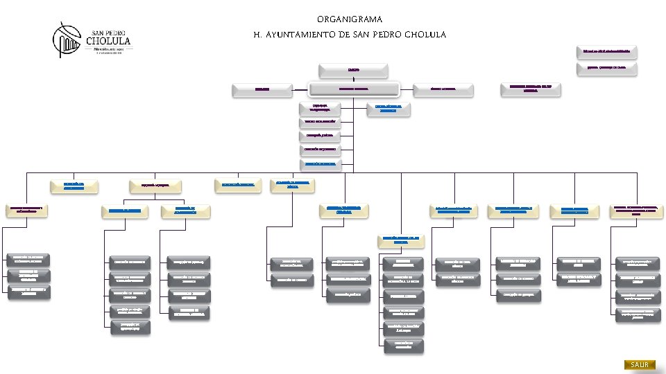 ORGANIGRAMA H. AYUNTAMIENTO DE SAN PEDRO CHOLULA SISTEMA DE AGUA POTABLE SOSAPACH SISTEMA OPERADOR ORGANIGRAMA H. AYUNTAMIENTO DE SAN PEDRO CHOLULA SISTEMA DE AGUA POTABLE SOSAPACH SISTEMA OPERADOR