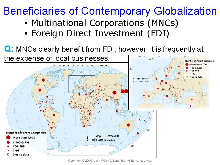 Beneficiaries of Contemporary Globalization § Multinational Corporations (MNCs) § Foreign Direct Investment (FDI) Q: