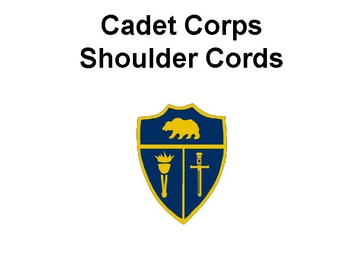 Cadet Corps Shoulder Cords 