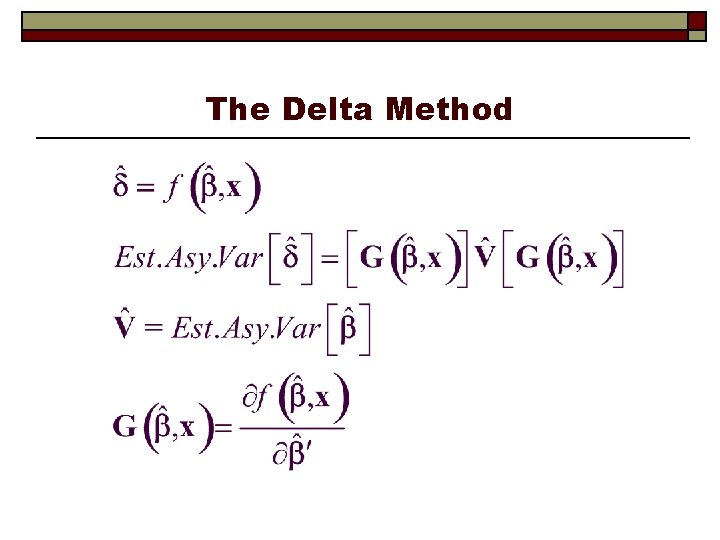 The Delta Method 