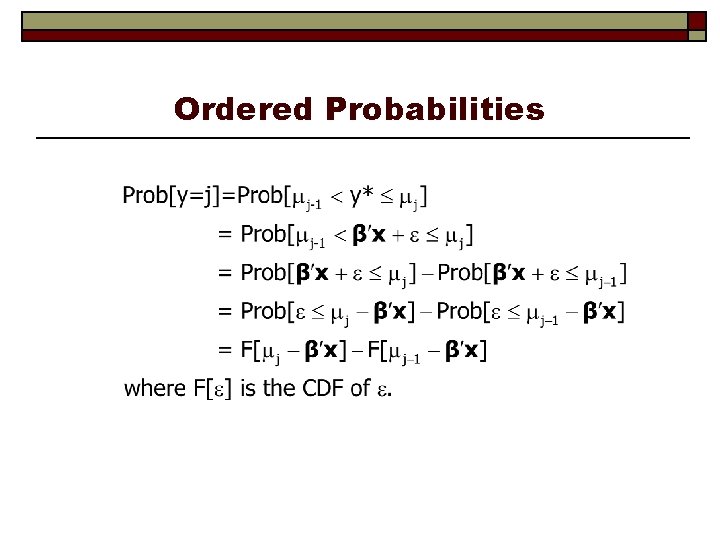 Ordered Probabilities 