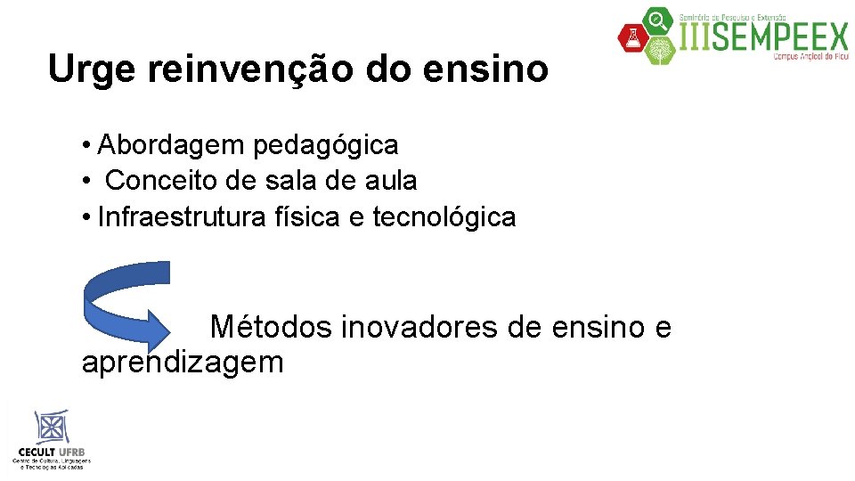 Urge reinvenção do ensino • Abordagem pedagógica • Conceito de sala de aula •