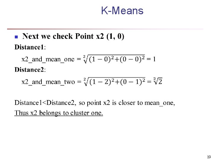 K-Means 19 