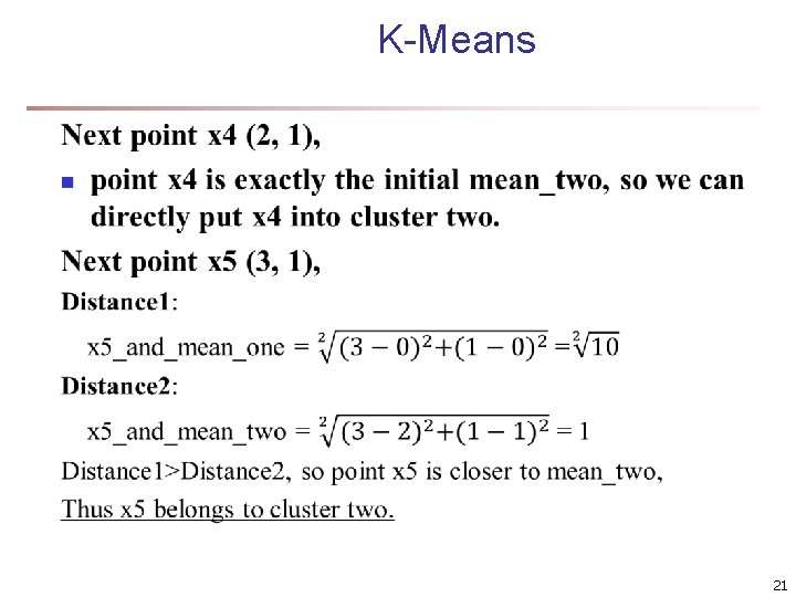 K-Means 21 