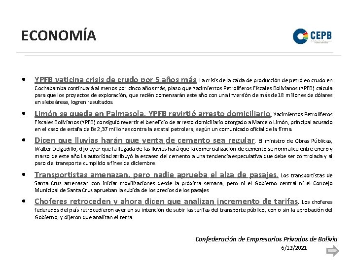 ECONOMÍA • YPFB vaticina crisis de crudo por 5 años más. La crisis de