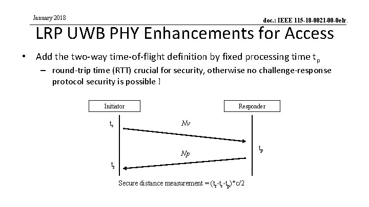 January 2018 doc. : IEEE 115 -18 -0021 -00 -0 elr. LRP UWB PHY January 2018 doc. : IEEE 115 -18 -0021 -00 -0 elr. LRP UWB PHY
