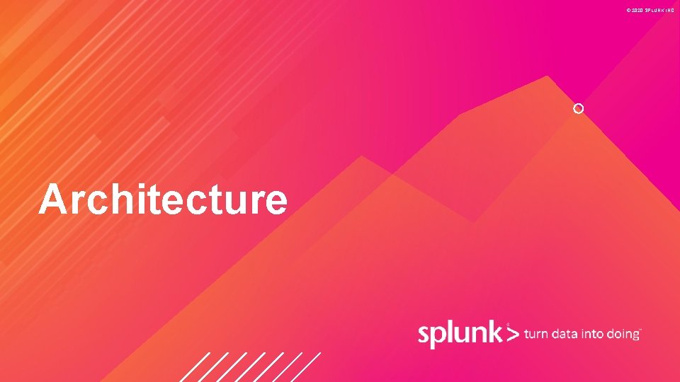 © 2020 SPLUNK INC. Architecture 