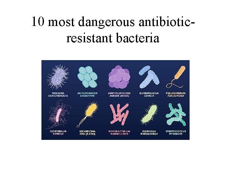 10 most dangerous antibioticresistant bacteria 