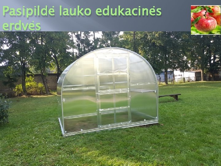 Pasipildė lauko edukacinės erdvės 