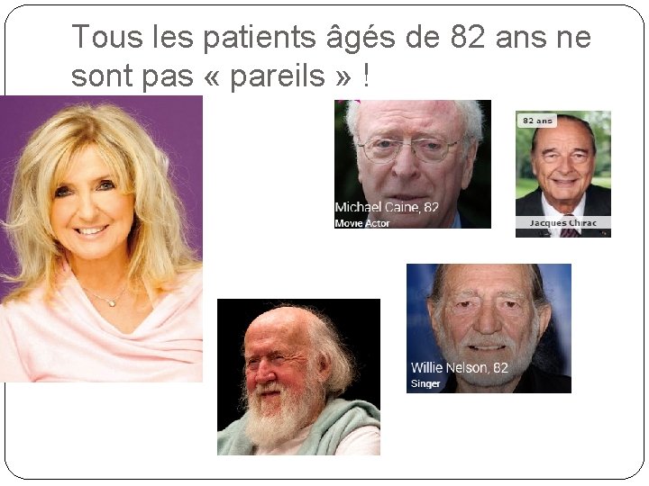 Tous les patients âgés de 82 ans ne sont pas « pareils » !