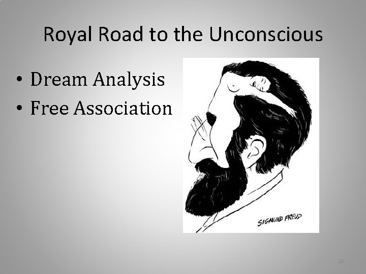 Royal Road to the Unconscious • Dream Analysis • Free Association 26 Royal Road to the Unconscious • Dream Analysis • Free Association 26
