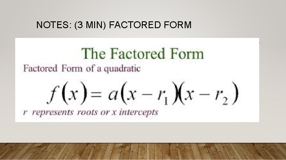 ALGEBRA 1 MR WOODWARD DAY 107 22420 DO