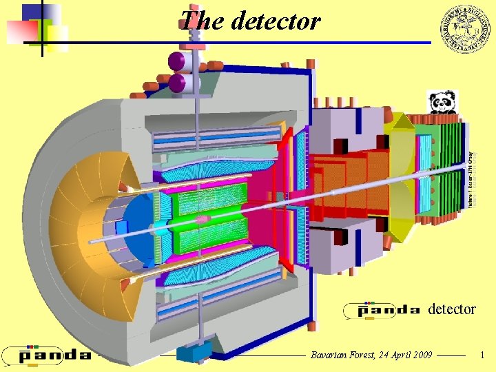 The detector D. Alberto Bavarian Forest, 24 April 2009 1 The detector D. Alberto Bavarian Forest, 24 April 2009 1
