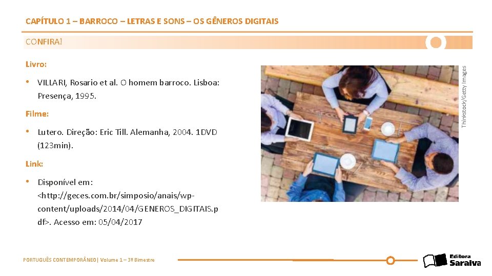 CAPÍTULO 1 – BARROCO – LETRAS E SONS – OS GÊNEROS DIGITAIS Livro: •