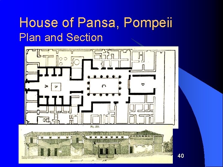 House of Pansa, Pompeii Plan and Section 40 