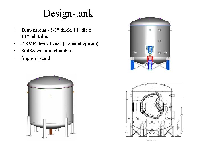 Design-tank • • Dimensions - 5/8” thick, 14’ dia x 11” tall tube. ASME