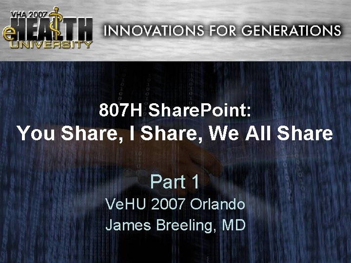 807 H Share. Point: You Share, I Share, We All Share Part 1 Ve.