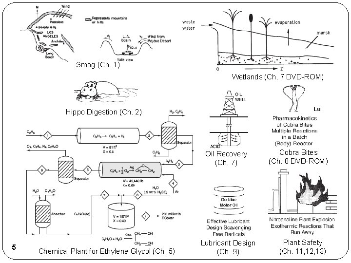 Smog (Ch. 1) Wetlands (Ch. 7 DVD-ROM) Hippo Digestion (Ch. 2) Oil Recovery (Ch. Smog (Ch. 1) Wetlands (Ch. 7 DVD-ROM) Hippo Digestion (Ch. 2) Oil Recovery (Ch.