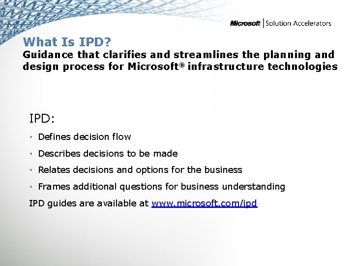 What Is IPD? Guidance that clarifies and streamlines the planning and design process for