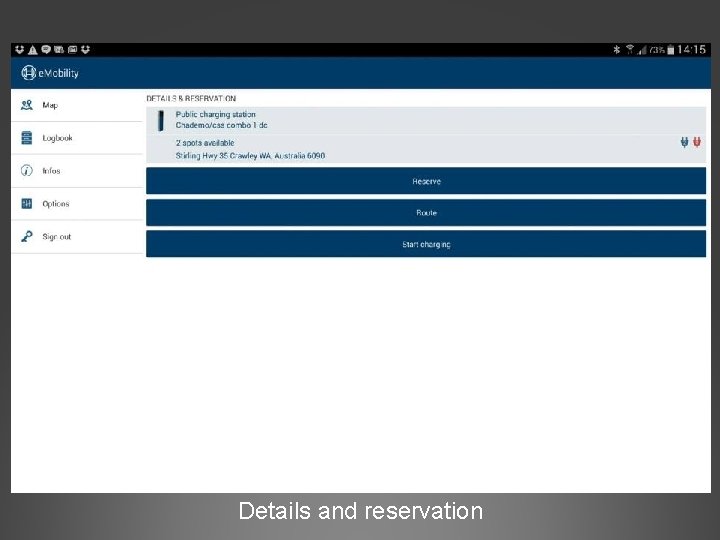 Details and reservation 