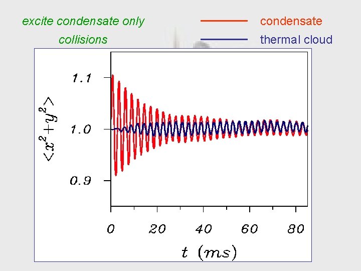 excite condensate only collisions condensate thermal cloud 