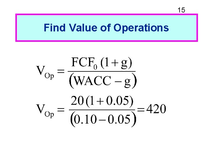 15 Find Value of Operations 
