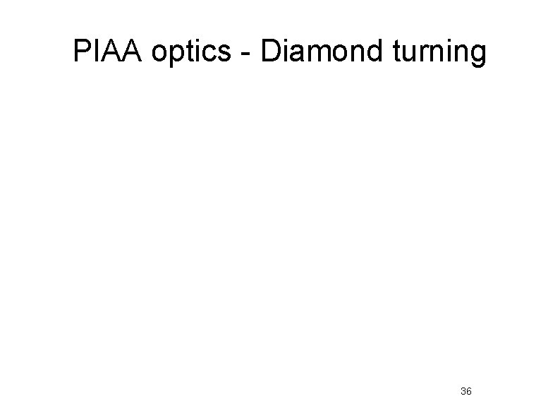 PIAA optics - Diamond turning 36 