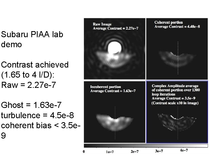 Subaru PIAA lab demo Contrast achieved (1. 65 to 4 l/D): Raw = 2.