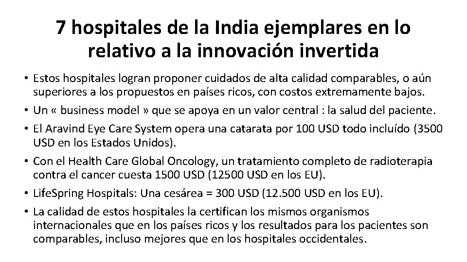 7 hospitales de la India ejemplares en lo relativo a la innovación invertida •