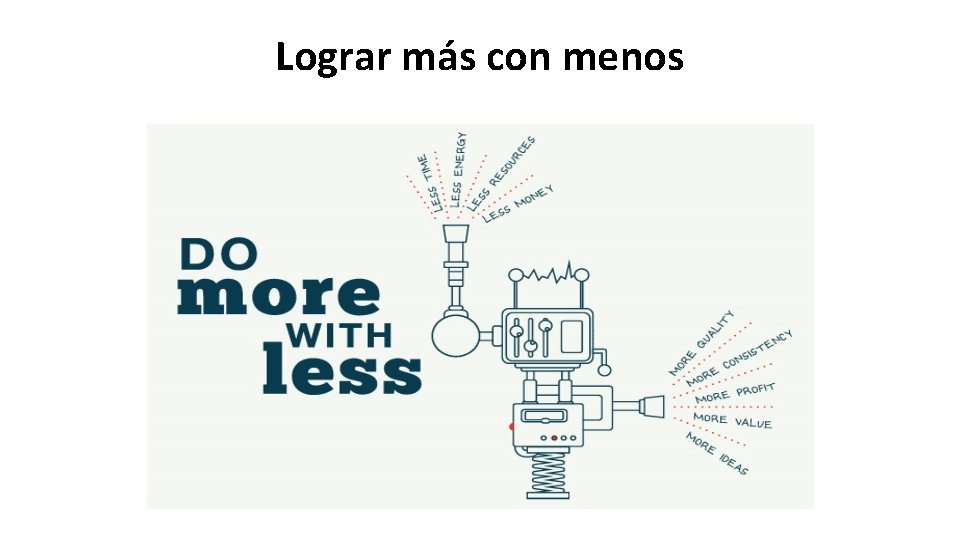 Lograr más con menos 