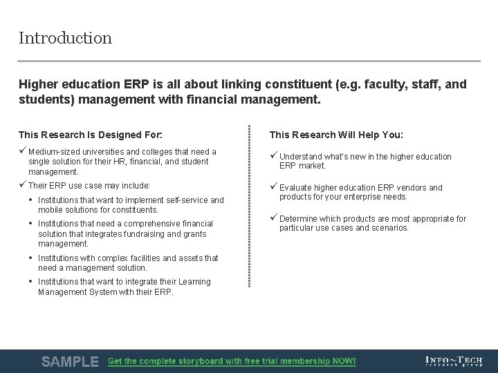 Introduction Higher education ERP is all about linking constituent (e. g. faculty, staff, and