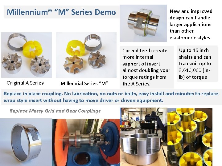 Millennium® “M” Series Demo Original A Series Millennial Series “M” New and improved design