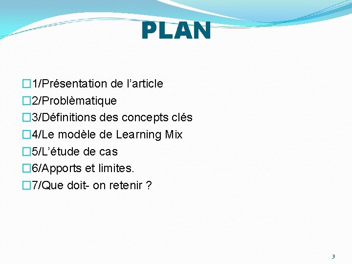 PLAN � 1/Présentation de l’article � 2/Problèmatique � 3/Définitions des concepts clés � 4/Le