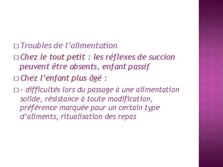 � Troubles de l’alimentation � Chez le tout petit : les réflexes de succion