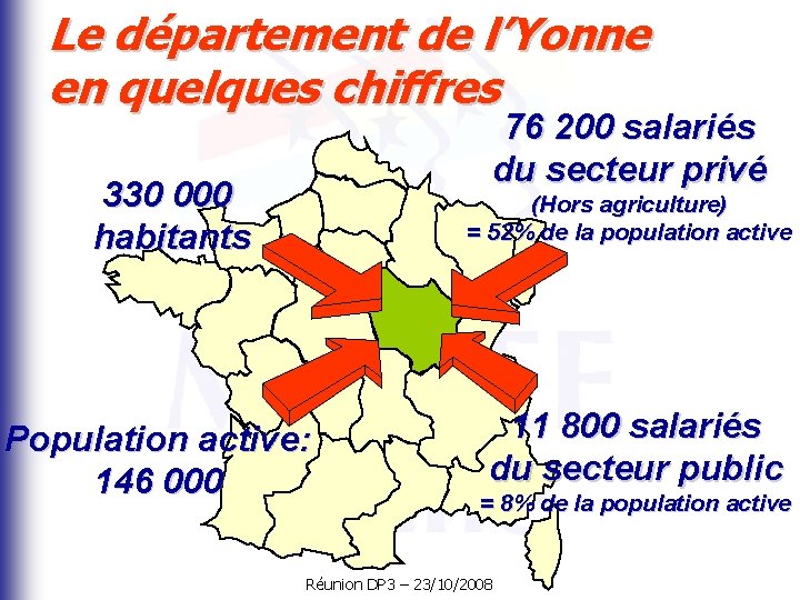 Le département de l’Yonne en quelques chiffres 76 200 salariés du secteur privé 330