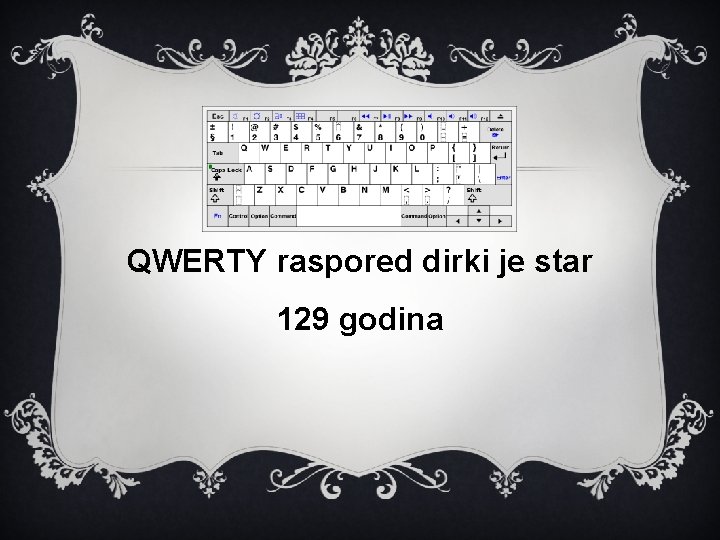 QWERTY raspored dirki je star 129 godina 