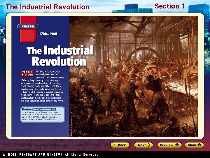 The Industrial Revolution Section 1 