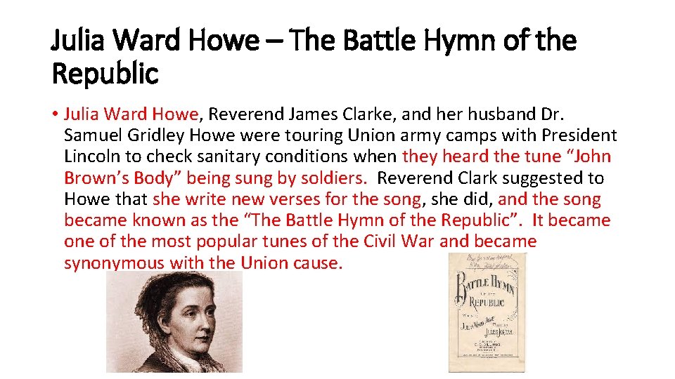 Julia Ward Howe – The Battle Hymn of the Republic • Julia Ward Howe,