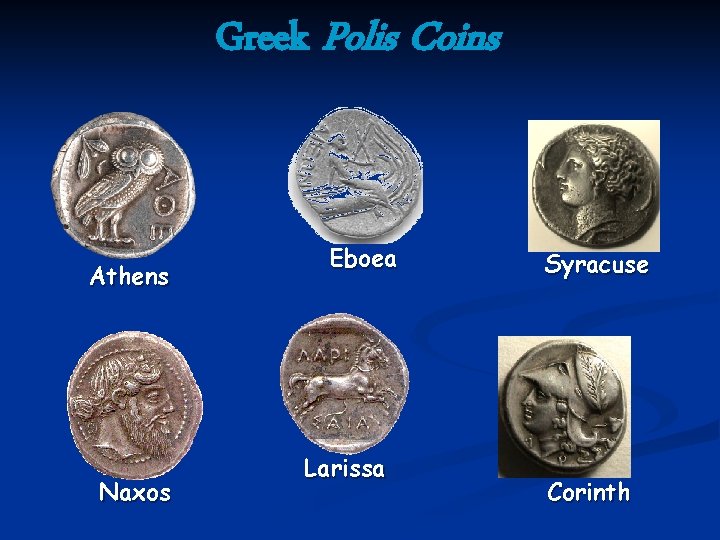 Greek Polis Coins Athens Naxos Eboea Larissa Syracuse Corinth 