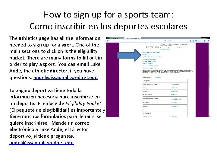 How to sign up for a sports team: Como inscribir en los deportes escolares