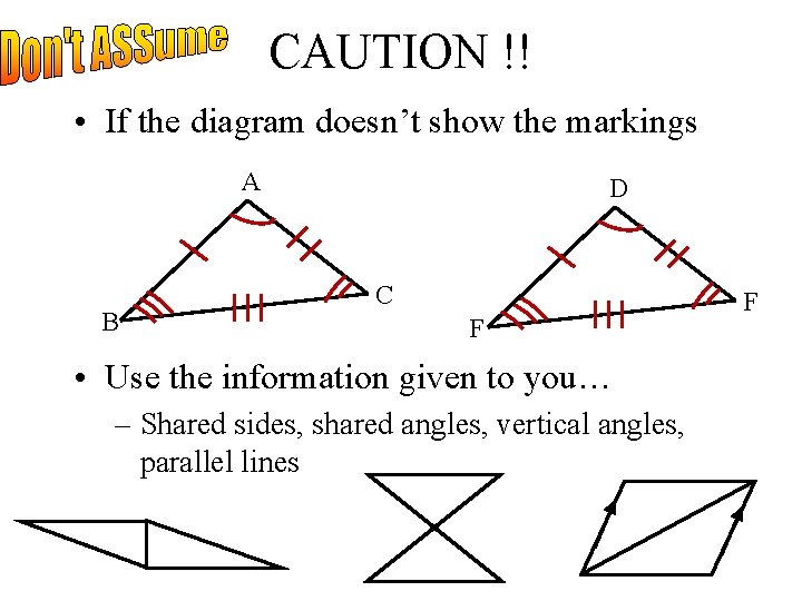 CAUTION !! • If the diagram doesn’t show the markings A B D C